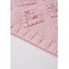 imageCHICWISH Womens Turtleneck Sweater Heart Pom Pom Pullover Sweaters Long Sleeve Loose Chunky Knit Sweater TopsPink