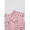 imageCHICWISH Womens Turtleneck Sweater Heart Pom Pom Pullover Sweaters Long Sleeve Loose Chunky Knit Sweater TopsPink