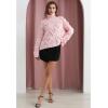 imageCHICWISH Womens Turtleneck Sweater Heart Pom Pom Pullover Sweaters Long Sleeve Loose Chunky Knit Sweater TopsPink