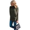 imageCHICWISH Womens LinenWhiteGrey Cozy Ribbed Long Sleeve Turtleneck Knit Top Pullover SweaterArmy Green