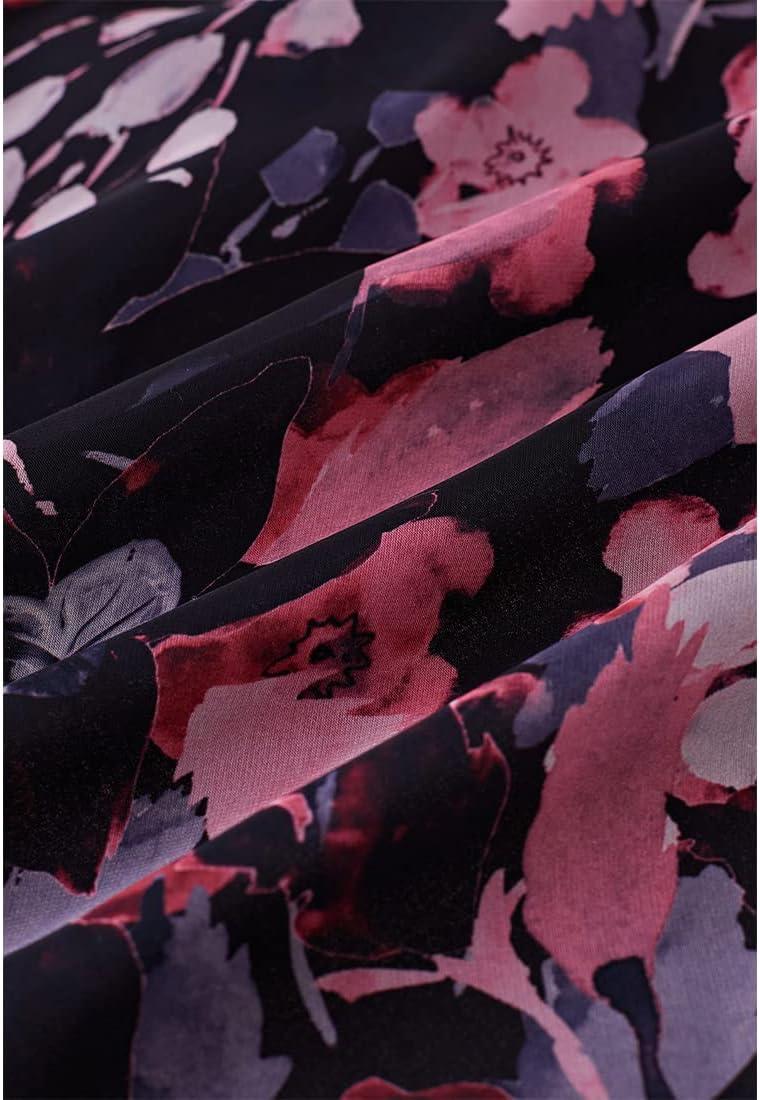 imageCHICWISH Womens Floral Watercolor Flower Maxi Floral Chiffon Slip SkirtGorgeous Pink Floral