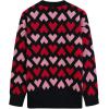 imageCHICWISH Valentines Sweater Women Love Heart Print Crew Neck Long Sleeve Casual Pullover Top Soft Holiday Knit SweaterBlack