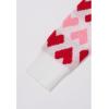 imageCHICWISH Valentines Sweater Women Love Heart Print Crew Neck Long Sleeve Casual Pullover Top Soft Holiday Knit SweaterWhite