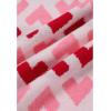 imageCHICWISH Valentines Sweater Women Love Heart Print Crew Neck Long Sleeve Casual Pullover Top Soft Holiday Knit SweaterWhite