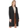imageCHICWISH Womens Classy Open Front Knit Coat Cardigan Coatigan Light JacketBlack