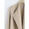 imageCHICWISH Womens Classy Open Front Knit Coat Cardigan Coatigan Light JacketLight Tannew