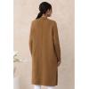 imageCHICWISH Womens Classy Open Front Knit Coat Cardigan Coatigan Light JacketTan