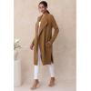 imageCHICWISH Womens Classy Open Front Knit Coat Cardigan Coatigan Light JacketTan