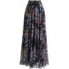 imageCHICWISH Womens Floral Watercolor Flower Maxi Floral Chiffon Slip SkirtBlooming Calla Lily