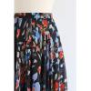 imageCHICWISH Womens Floral Watercolor Flower Maxi Floral Chiffon Slip SkirtBlooming Calla Lily