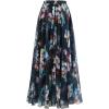 imageCHICWISH Womens Floral Watercolor Flower Maxi Floral Chiffon Slip SkirtBlue Flowy Floral