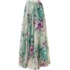 imageCHICWISH Womens Floral Watercolor Flower Maxi Floral Chiffon Slip SkirtGreen