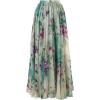 imageCHICWISH Womens Floral Watercolor Flower Maxi Floral Chiffon Slip SkirtGreen