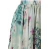 imageCHICWISH Womens Floral Watercolor Flower Maxi Floral Chiffon Slip SkirtGreen
