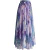 imageCHICWISH Womens Floral Watercolor Flower Maxi Floral Chiffon Slip SkirtPurple