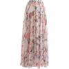 imageCHICWISH Womens Floral Watercolor Flower Maxi Floral Chiffon Slip SkirtSplendid Peony