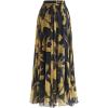 imageCHICWISH Womens Floral Watercolor Flower Maxi Floral Chiffon Slip SkirtSwallows Print