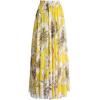 imageCHICWISH Womens Floral Watercolor Flower Maxi Floral Chiffon Slip SkirtYellow