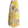 imageCHICWISH Womens Floral Watercolor Flower Maxi Floral Chiffon Slip SkirtYellow