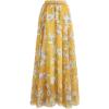 imageCHICWISH Womens Floral Watercolor Flower Maxi Floral Chiffon Slip SkirtYellow Flower