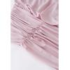 imageCHICWISH Womens Tender Ruched Detail Faux Wrap TopPink