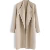 imageCHICWISH Womens Classy Open Front Knit Coat Cardigan Coatigan Light JacketLight Tannew