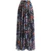 imageCHICWISH Womens Floral Watercolor Flower Maxi Floral Chiffon Slip SkirtBlooming Calla Lily
