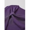 imageCHICWISH Women Casual Long Sleeve Pullover Top Side Knot Ruched Blouse Slim Fitted Basic Solid Knit Tops Fall TrendyPurple