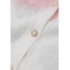 imageCHICWISH Women Cute Ombre Fuzzy Heart Button Down Cardigan V Neck Long Sleeve Soft Valentines Knit Sweater Coat Pink