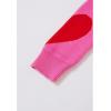 imageCHICWISH Women Love Hearts Knit Pullover Sweaters Long Sleeve Fall Casual Cute Valentine Holiday Party Casual Knit TopHot Pink