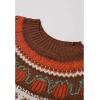 imageCHICWISH Women Pumpkin Print Long Sleeves Knit Sweater Crewneck Casual Pullover Tops Fall Halloween Party SweatershirtBrown