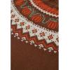 imageCHICWISH Women Pumpkin Print Long Sleeves Knit Sweater Crewneck Casual Pullover Tops Fall Halloween Party SweatershirtBrown