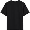 imageCHICWISH Women Summer Short Sleeve Top Heart Pattern Crewneck TShirts Loose Fit Casual Cotton Tunic Tops TeesBlack