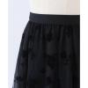imageCHICWISH Womens 3D Posy DoubleLayered Mesh Midi SkirtBlack