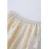 imageCHICWISH Womens 3D Posy DoubleLayered Mesh Midi SkirtCream3d Posy