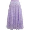 imageCHICWISH Womens 3D Posy DoubleLayered Mesh Midi SkirtLavender