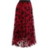 imageCHICWISH Womens 3D Posy DoubleLayered Mesh Midi SkirtRed3d Posy
