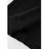 imageCHICWISH Womens Folded OffShoulder ShortSleeve Knit TopShortsleeveblack
