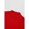 imageCHICWISH Womens Mock Neck Oversized Sweaters Faux Fur Sleeve Loose Casual Cape Knit Sweaters Poncho Pullover TopsRed
