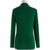 imageCHICWISH Womens Mock Neck Ruched Long Sleeves Knit TopMock Neckdark Green