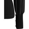 imageCHICWISH Womens Mock Neck Satin Spliced Bubble Sleeves Knit TopBubble Sleevesblack