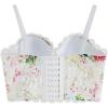 imageCHICWISH Womens Monet Garden Floral Embroidered Bustier Crop TopMonet Garden
