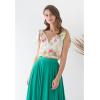 imageCHICWISH Womens Vivid Flower Embroidered VNeck TieStrap Wrapped Cami TopVivid Flower