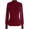 Bubble Sleeves-burgundy
