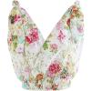 imageCHICWISH Womens Vivid Flower Embroidered VNeck TieStrap Wrapped Cami TopVivid Flower