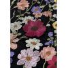 imageCHICWISH Women 3D Floral Applique Maxi Dress Shoulder Tie Strap Square Neck Elegant Party Long Mesh Tulle DressBlack