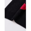 imageCHICWISH Women Pullover Sweater Heart Pattern Knit Sweaters Casual Cute Crewneck Long Sleeve Chunky Valentines TopsBlack