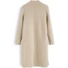 imageCHICWISH Womens Classy Light Tan Open Front Knit Coat and Grid Turtleneck Sweater Dress Size XL