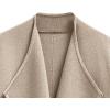 imageCHICWISH Women Open Front Knit Long Cardigan Patch Pocket Long Sleeve Fall Winter Casual Chunky Coatigan Sweater CoatLight Tan
