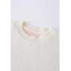 imageCHICWISH Women Oversized Sweaters Tender Fuzzy Heart Jacquard Crewneck Long Sleeve Fashion Pullover Sweater Jumper Tops IvoryIvory